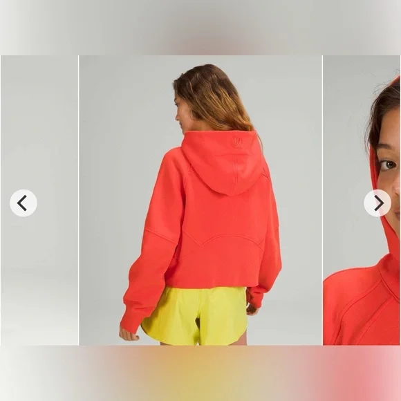 Lululemon Scuba Oversized 1/2 Zip Hoodie Autumn Red - Picture 2 of 8
